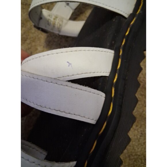 Dr. Martens AVRY HYDRO LEATHER STRAP SANDALS Size 10 White - Picture 9 of 9